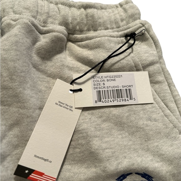 Honor The Gift Men’s Gray Bone Shorts Blue Accents Size Small - Picture 4 of 4